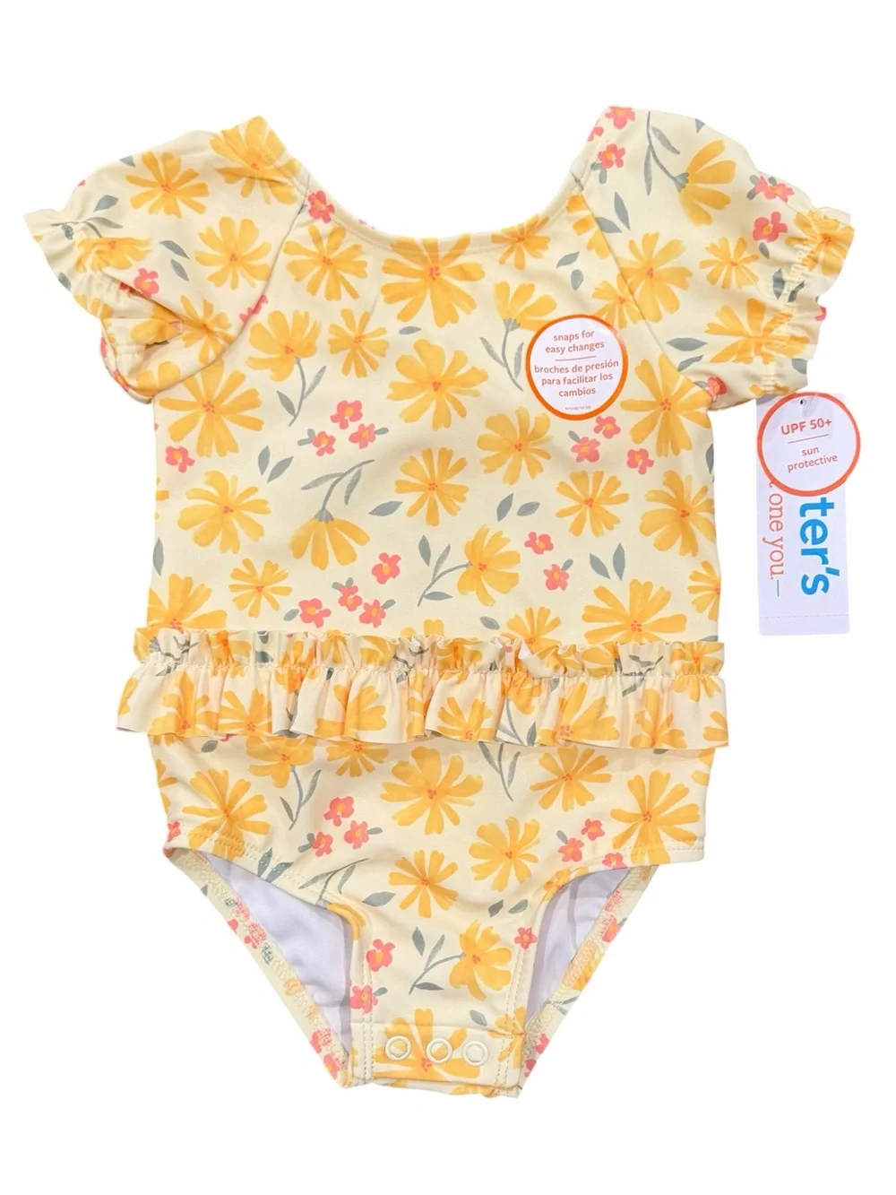 NWT 9M Carter's Just One You Baby Girls' Floral Ruffle Waist One Piece Swimsuit